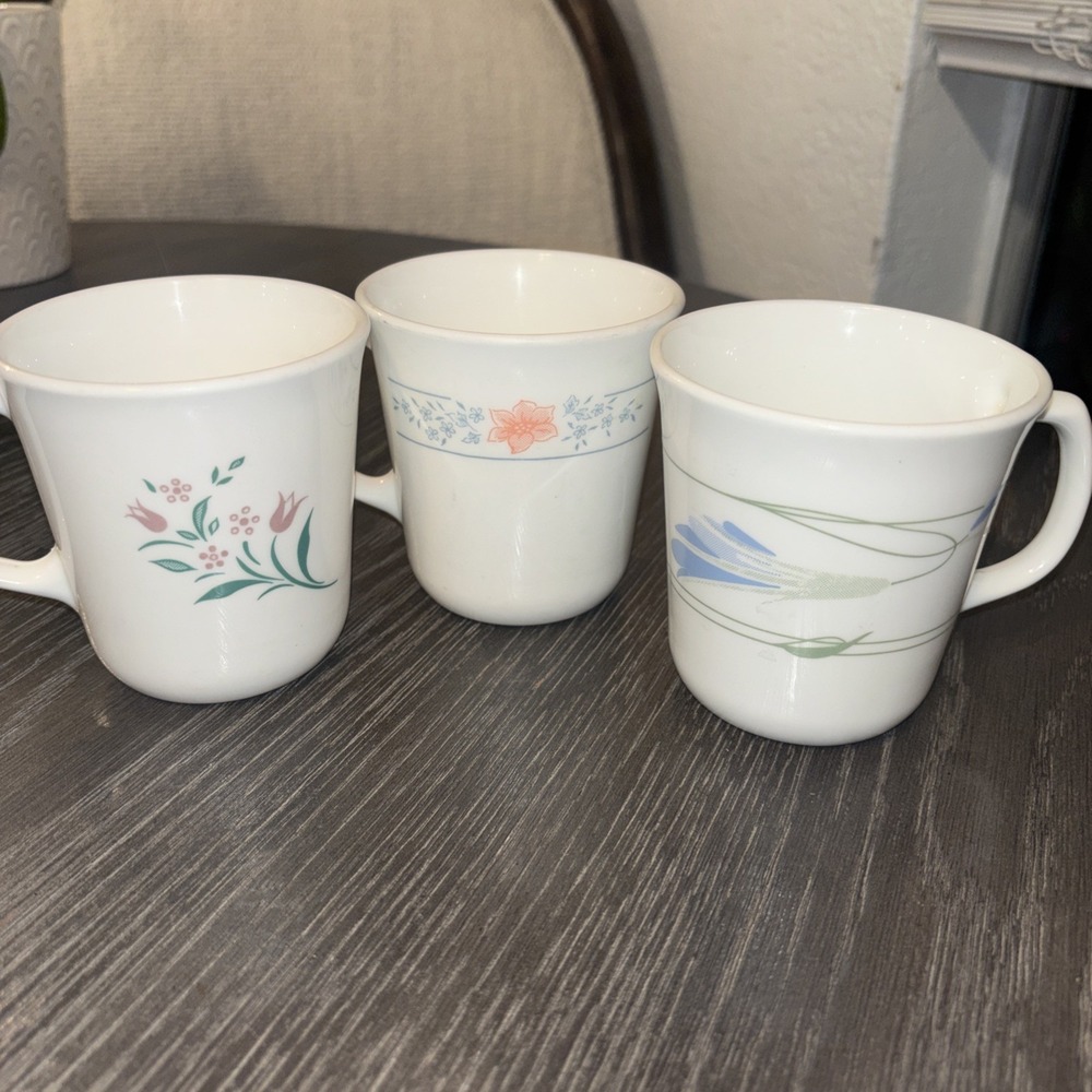 Corning Lot Of 3 Floral Mugs Great Condition Vintage‎ - Picture 2 of 10